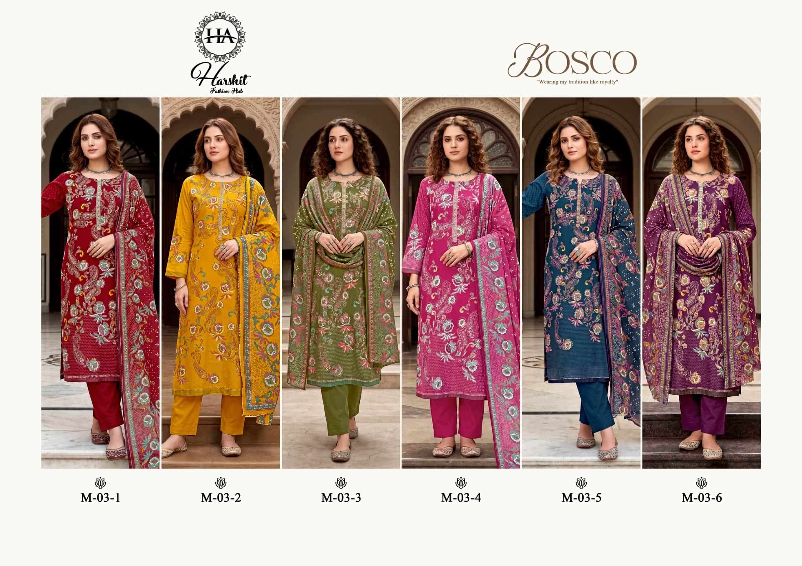 Harshit Bosco Pure Jam Printed Dress Material