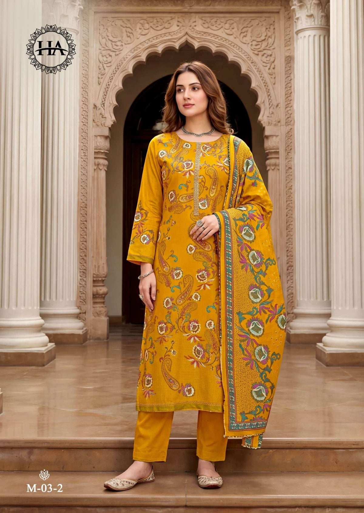 Harshit Bosco Pure Jam Printed Dress Material - Amrah Wholesale