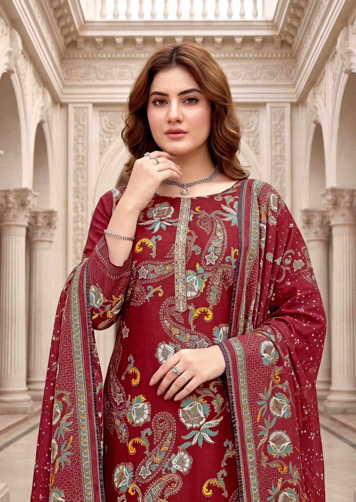 Harshit Bosco Pure Jam Printed Dress Material - Amrah Wholesale