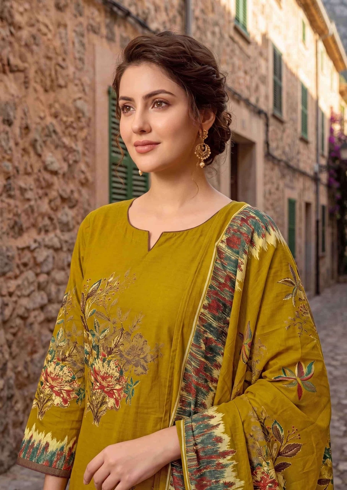 Harshit Fashion Hub Dorika Pure Modal Printed Dress Material - Amrah Wholesale