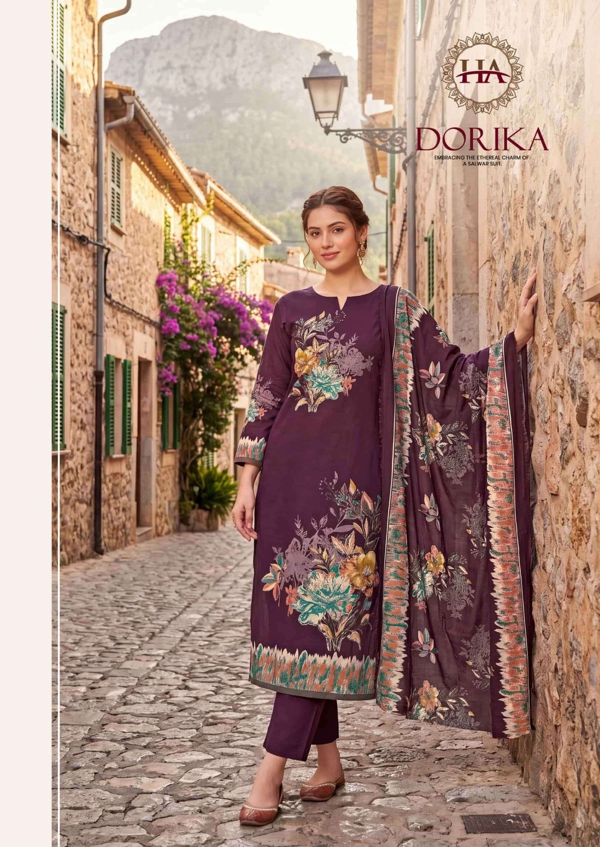 Harshit Fashion Hub Dorika Pure Modal Printed Dress Material - Amrah Wholesale