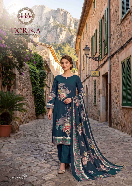 Harshit Fashion Hub Dorika Pure Modal Printed Dress Material - Amrah Wholesale