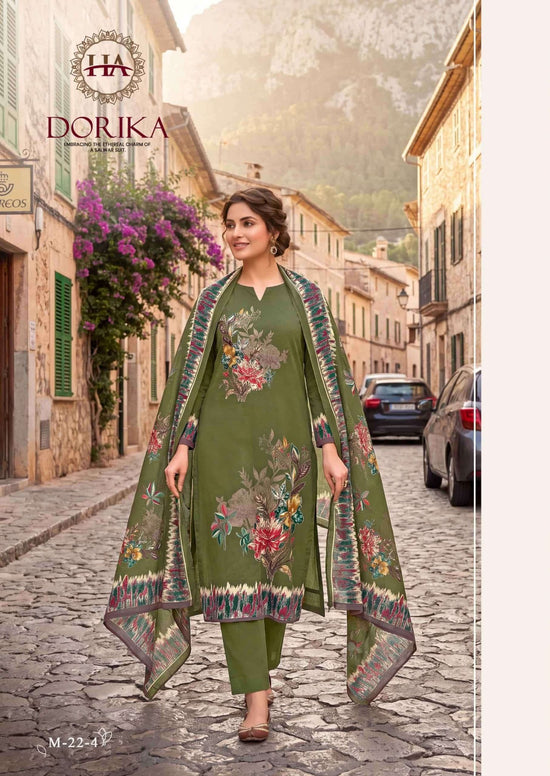 Harshit Fashion Hub Dorika Pure Modal Printed Dress Material - Amrah Wholesale