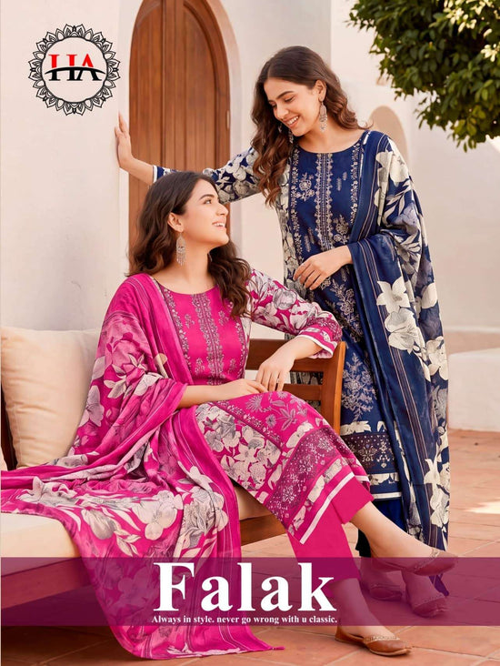 Harshit Fashion Hub Falak Viscose Rayon Dress Material