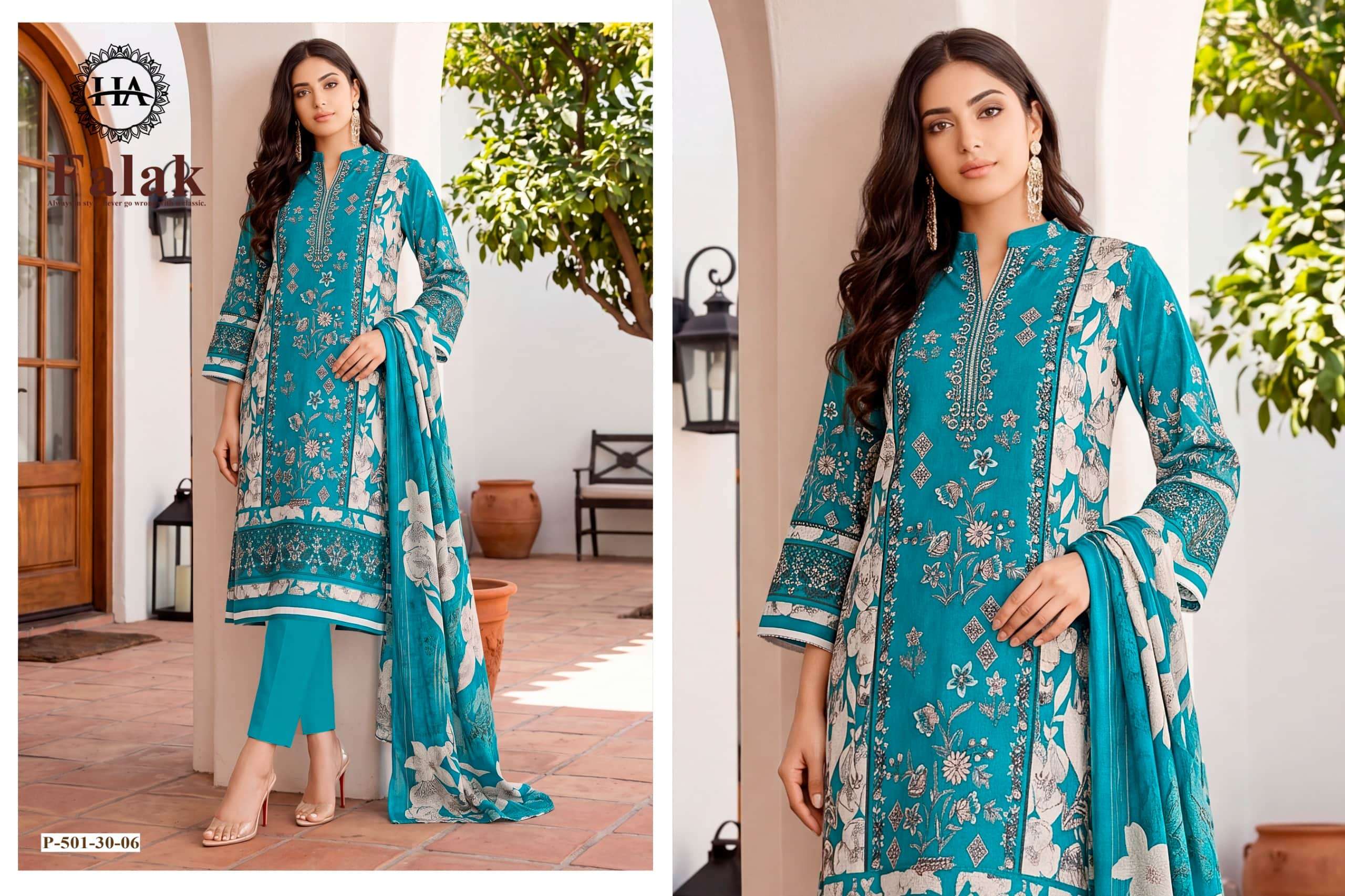 Harshit Fashion Hub Falak Viscose Rayon Dress Material