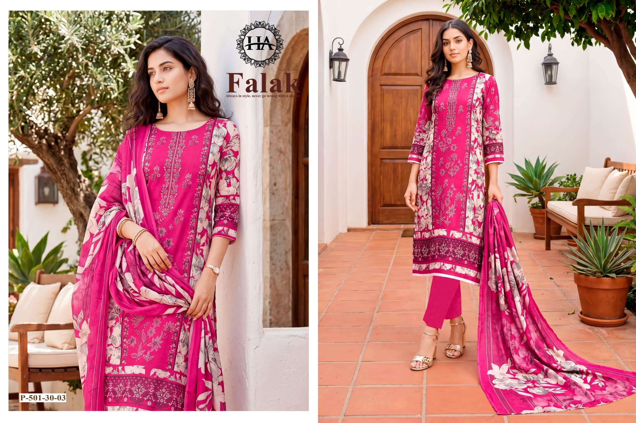 Harshit Fashion Hub Falak Viscose Rayon Dress Material