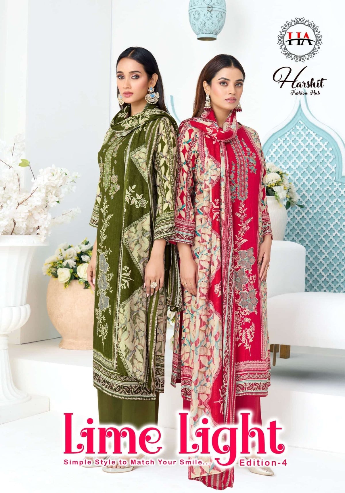 Harshit Fashion Hub Lime Light Edition 4 Rayon Dress Material - Amrah Wholesale