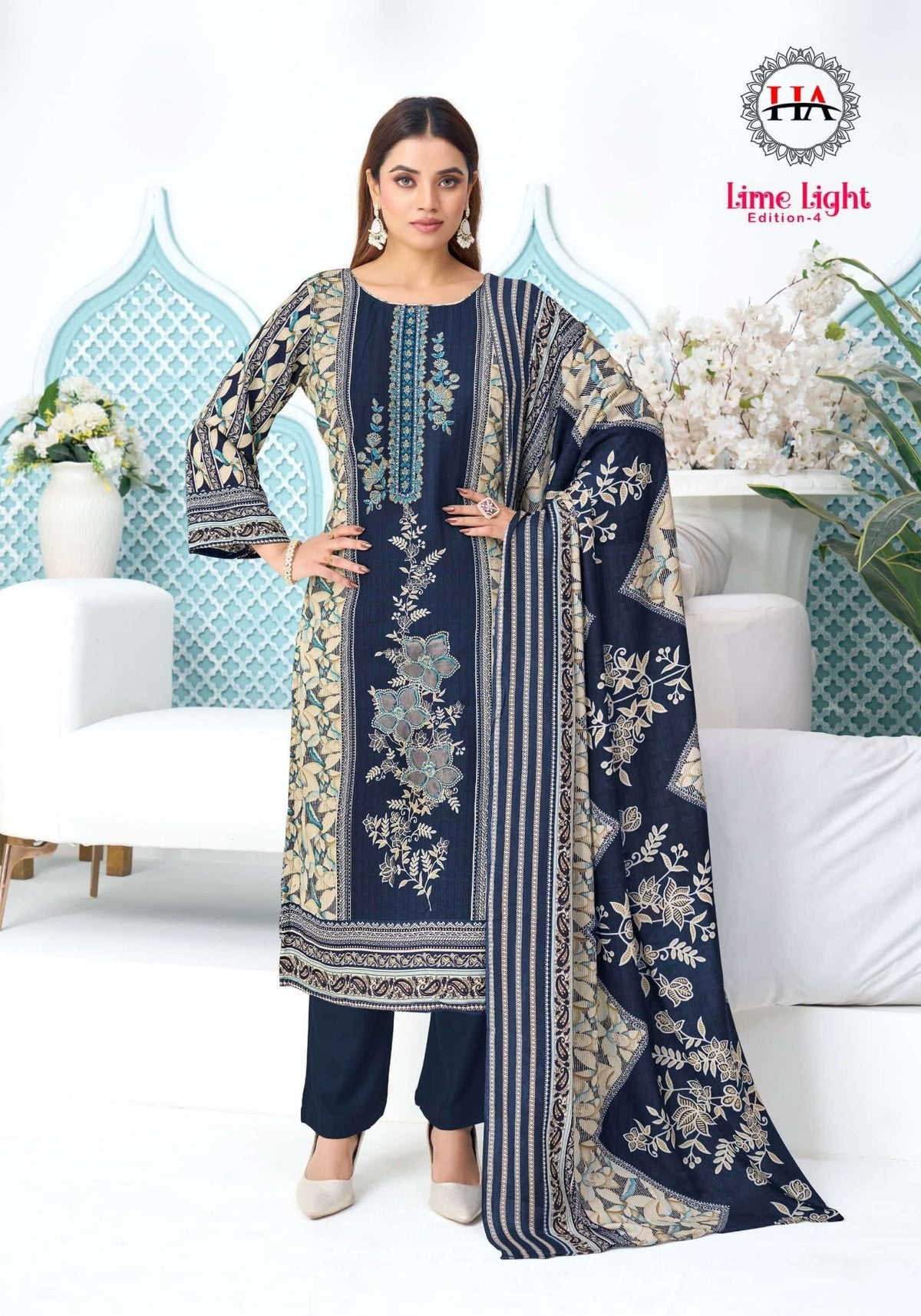 Harshit Fashion Hub Lime Light Edition 4 Rayon Dress Material - Amrah Wholesale