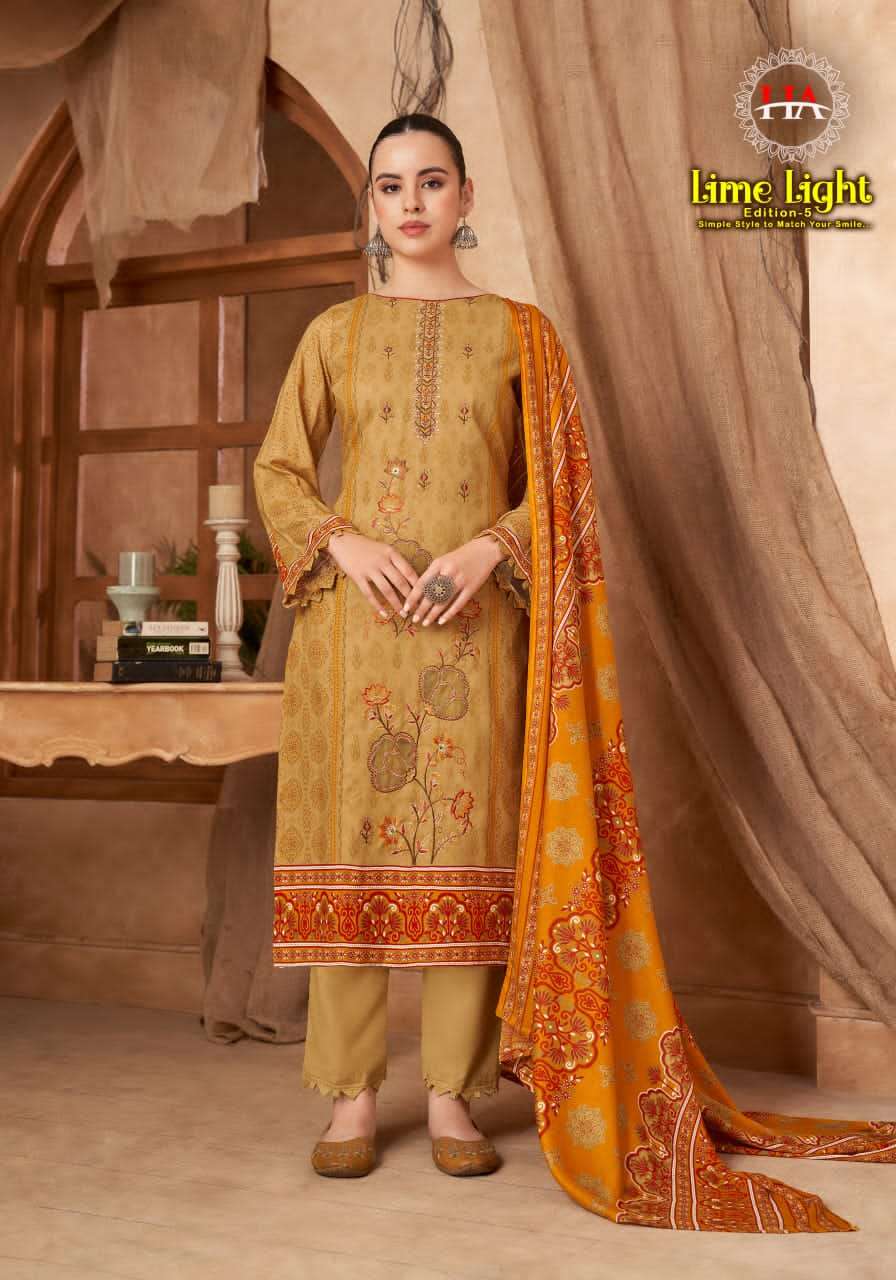 Harshit Fashion Hub Lime Light Edition 5 Rayon Dress Material - Amrah Wholesale