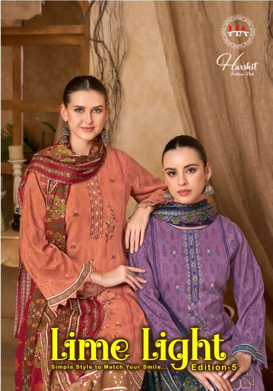 Harshit Fashion Hub Lime Light Edition 5 Rayon Dress Material - Amrah Wholesale