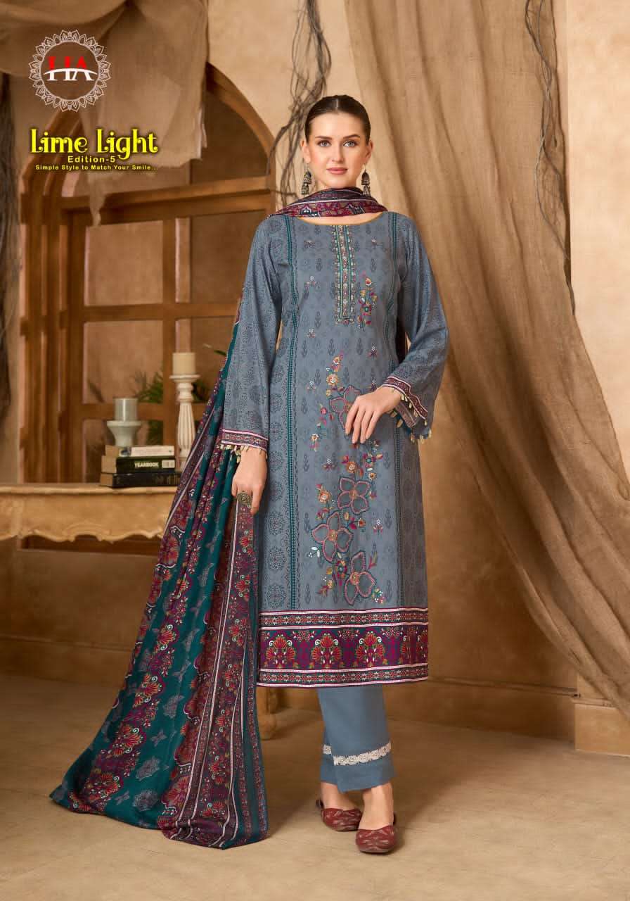 Harshit Fashion Hub Lime Light Edition 5 Rayon Dress Material - Amrah Wholesale