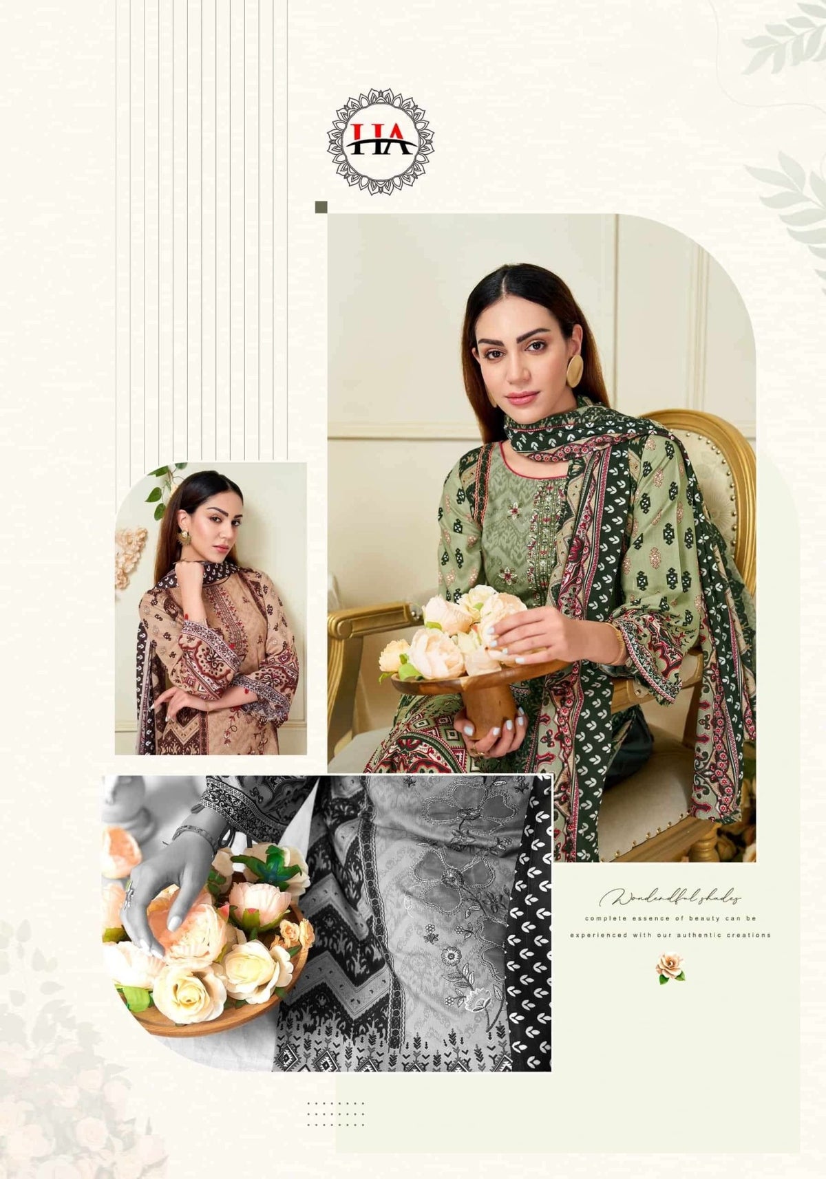 Harshit Fashion Hub Lime Light Premium Rayon Dress Material - Amrah Wholesale
