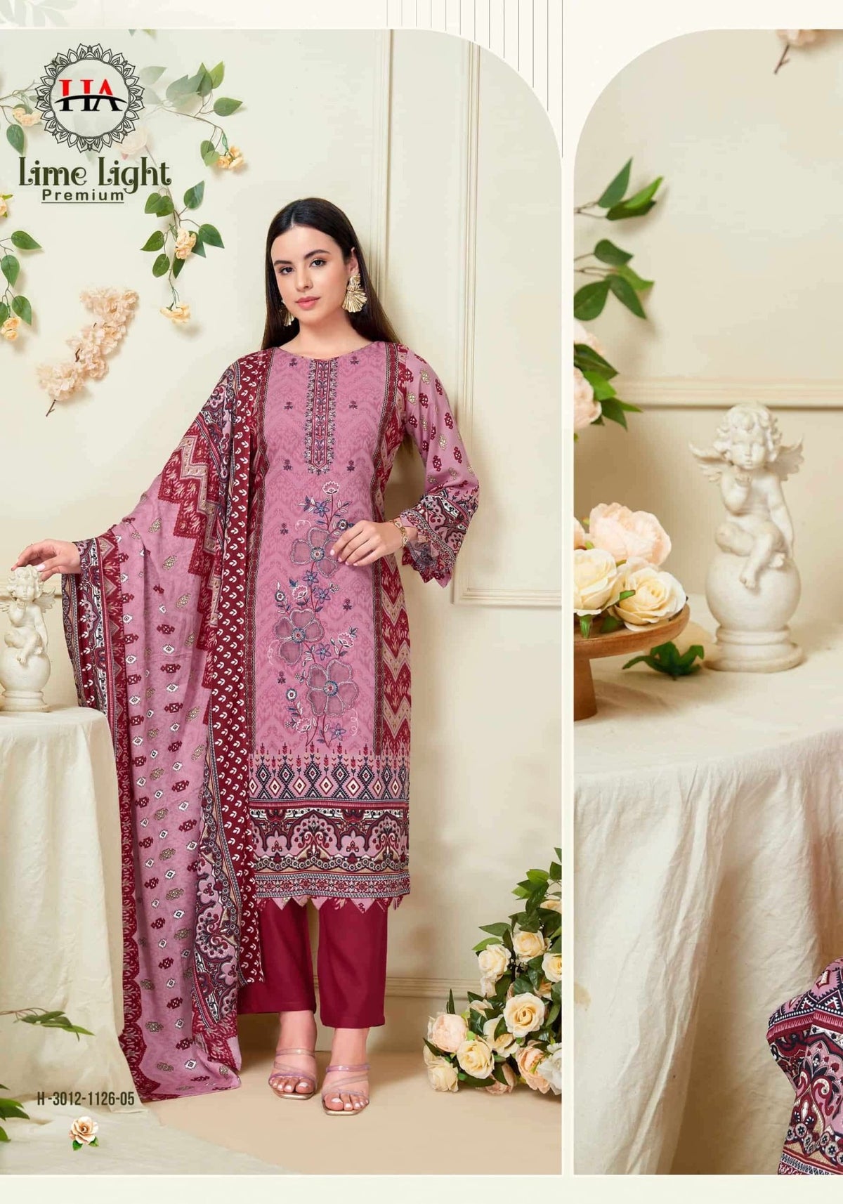 Harshit Fashion Hub Lime Light Premium Rayon Dress Material - Amrah Wholesale