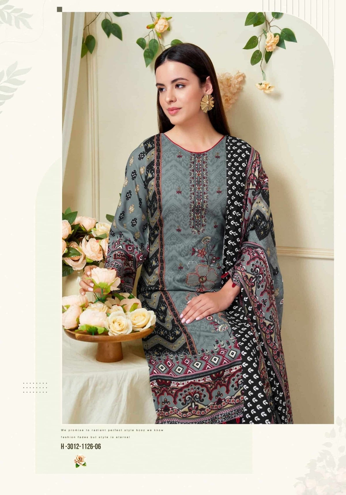 Harshit Fashion Hub Lime Light Premium Rayon Dress Material - Amrah Wholesale