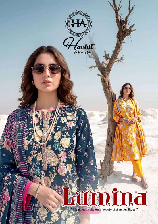 Harshit Fashion Hub Lumina Zam Printed Dress Material