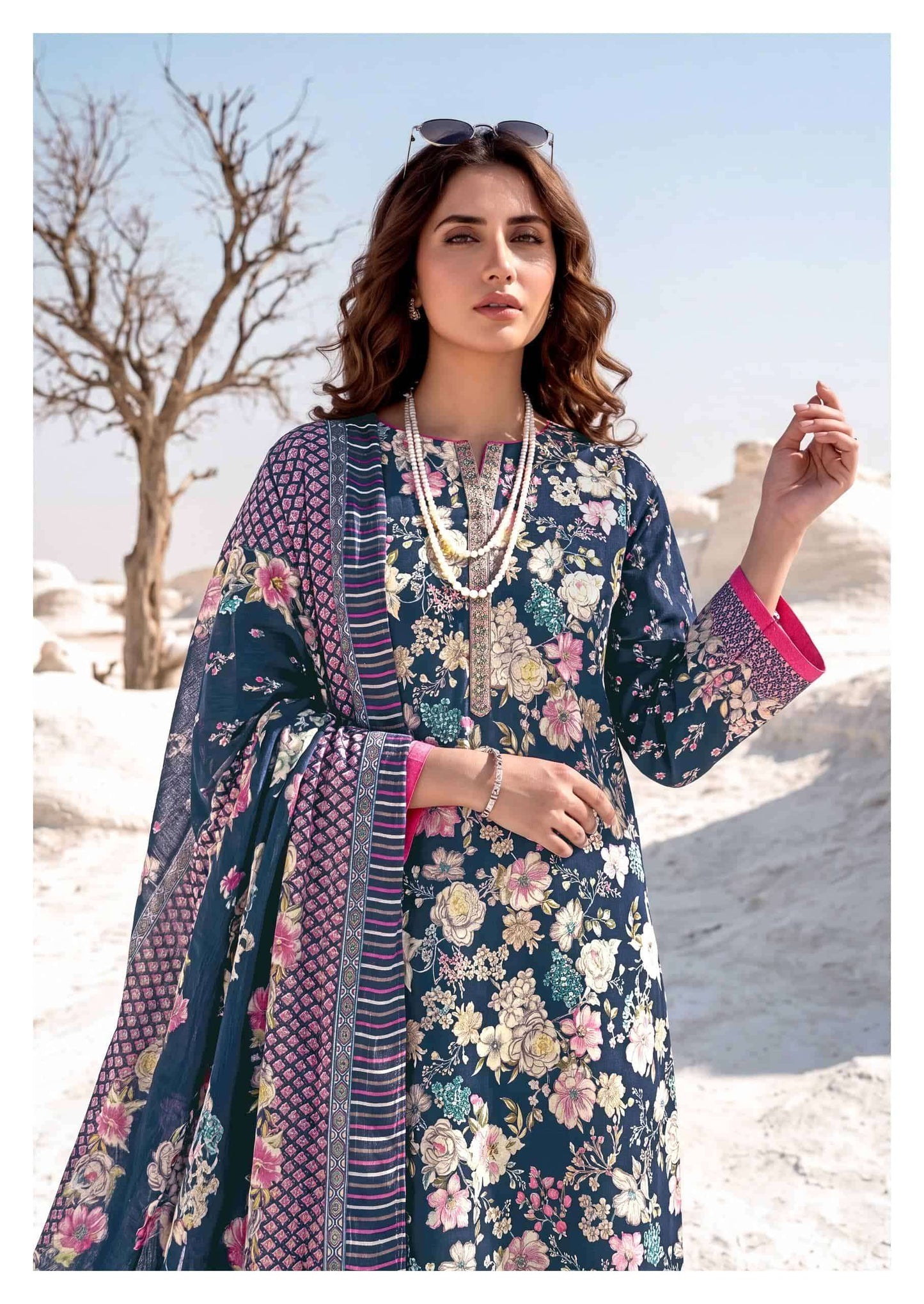 Harshit Fashion Hub Lumina Zam Printed Dress Material