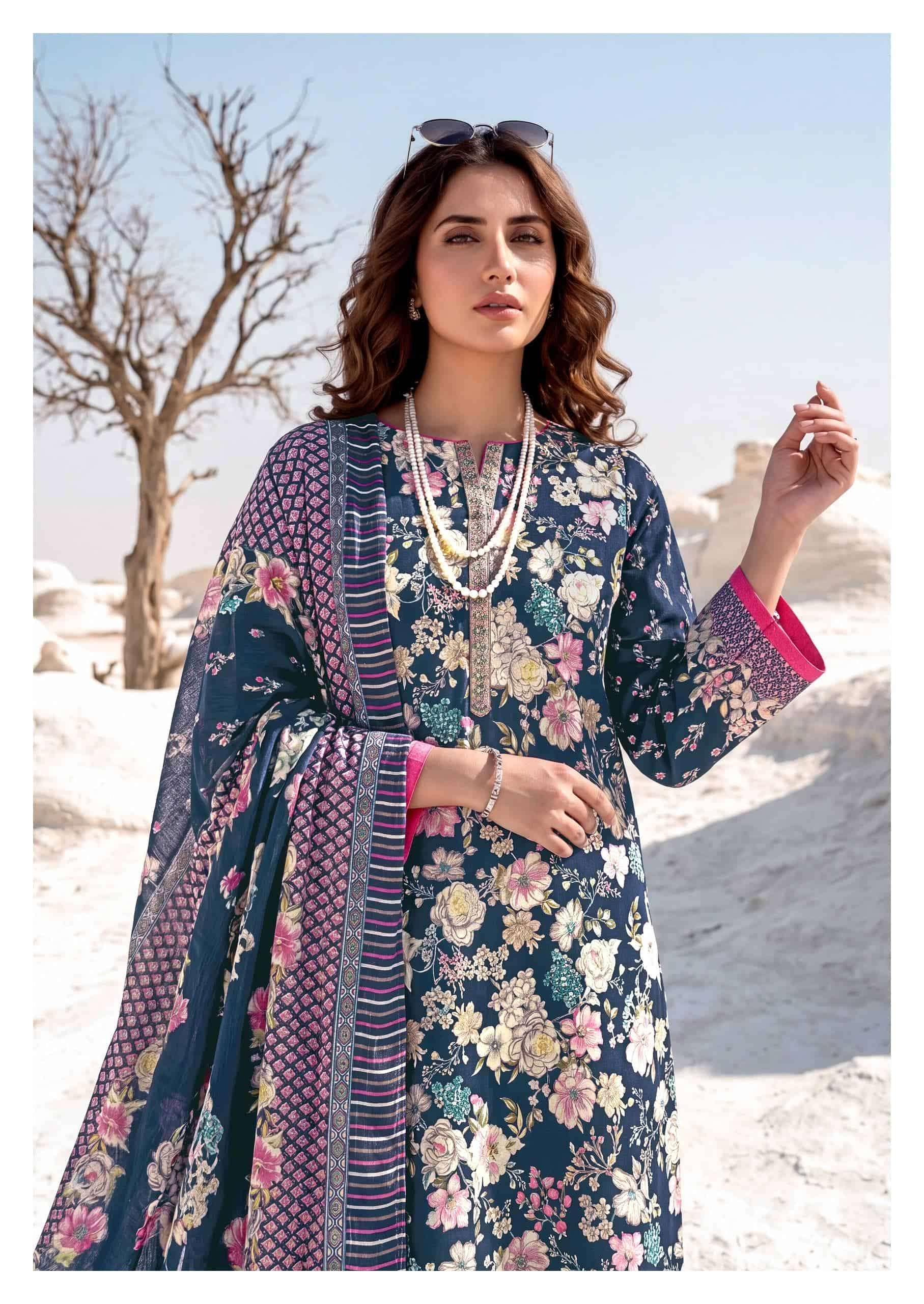 Harshit Fashion Hub Lumina Zam Printed Dress Material