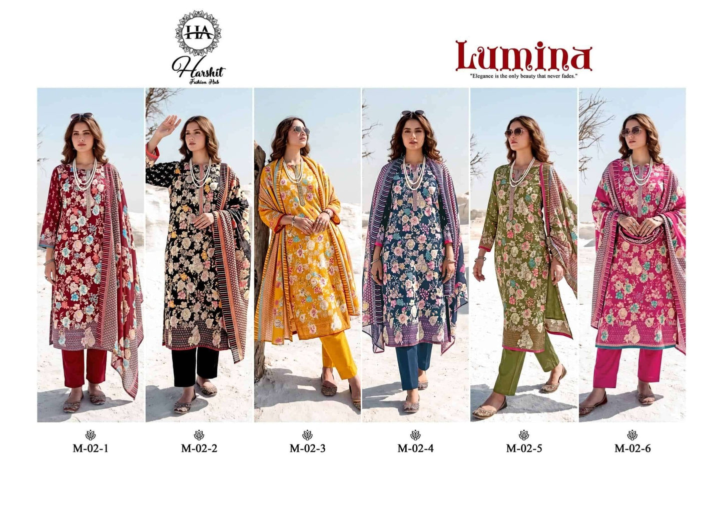 Harshit Fashion Hub Lumina Zam Printed Dress Material - Amrah Wholesale