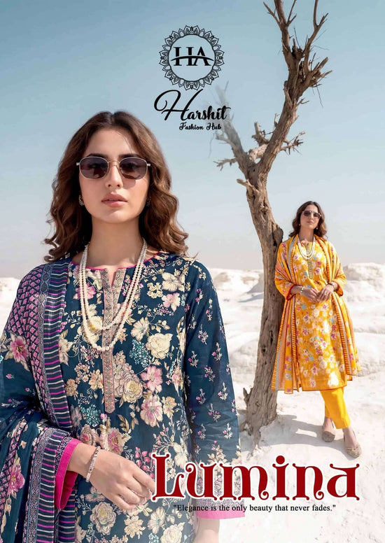 Harshit Fashion Hub Lumina Zam Printed Dress Material - Amrah Wholesale