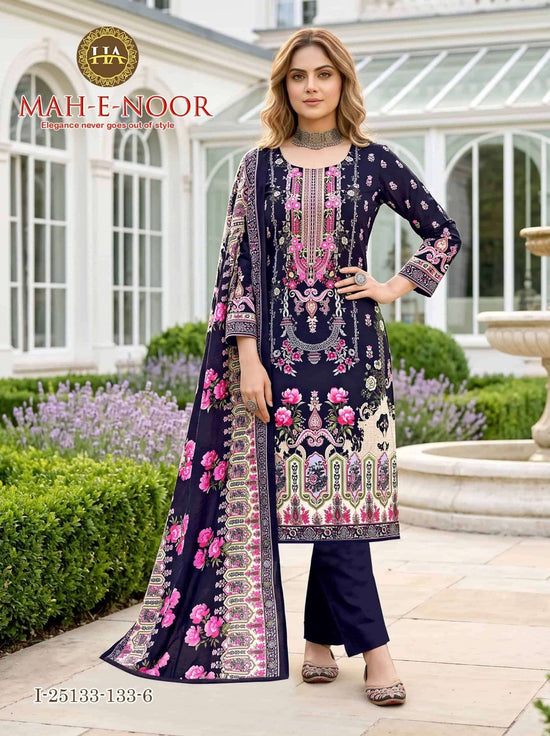 Harshit Fashion Hub Mah E Noor Rayon Dress Material - Amrah Wholesale
