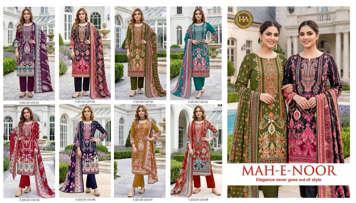 Harshit Fashion Hub Mah E Noor Rayon Dress Material - Amrah Wholesale