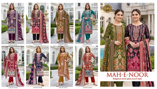 Harshit Fashion Hub Mah E Noor Rayon Dress Material - Amrah Wholesale