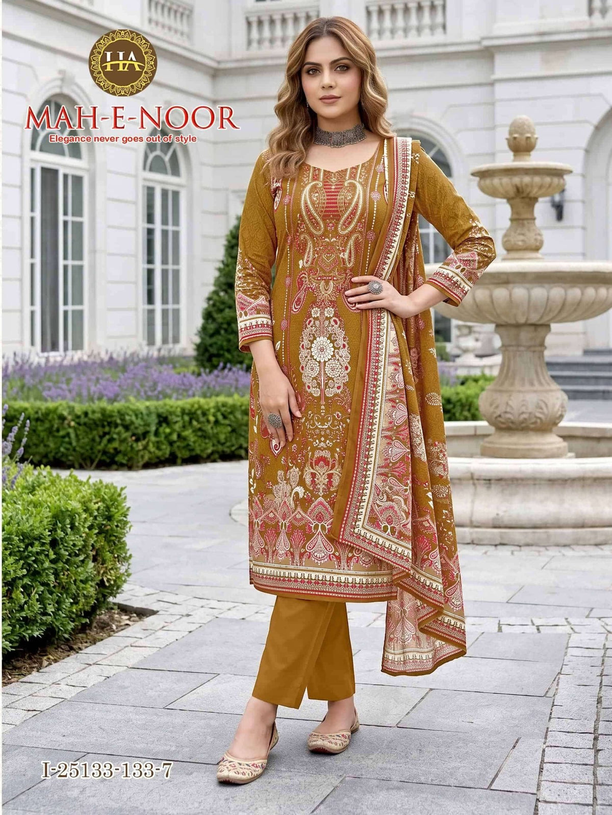 Harshit Fashion Hub Mah E Noor Rayon Dress Material - Amrah Wholesale