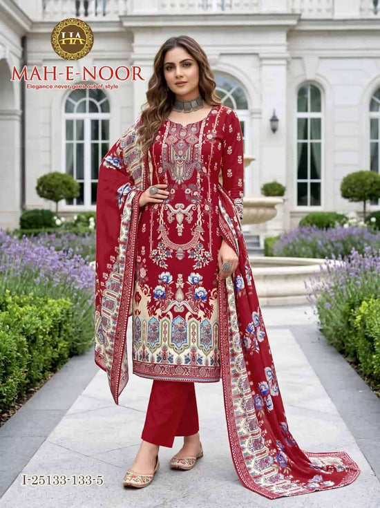Harshit Fashion Hub Mah E Noor Rayon Dress Material - Amrah Wholesale