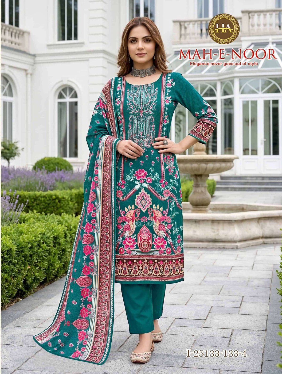 Harshit Fashion Hub Mah E Noor Rayon Dress Material - Amrah Wholesale