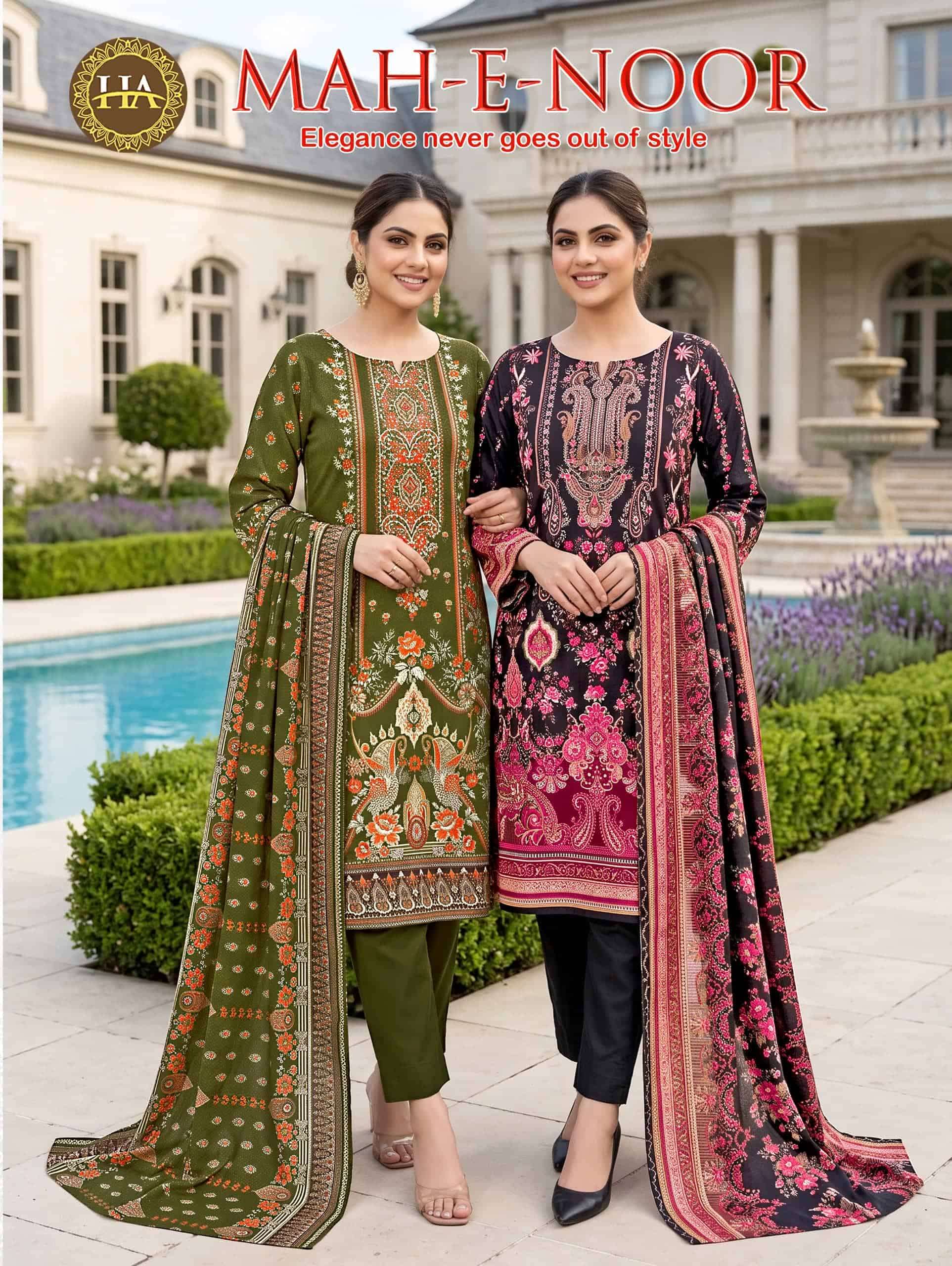 Harshit Fashion Hub Mah E Noor Rayon Dress Material