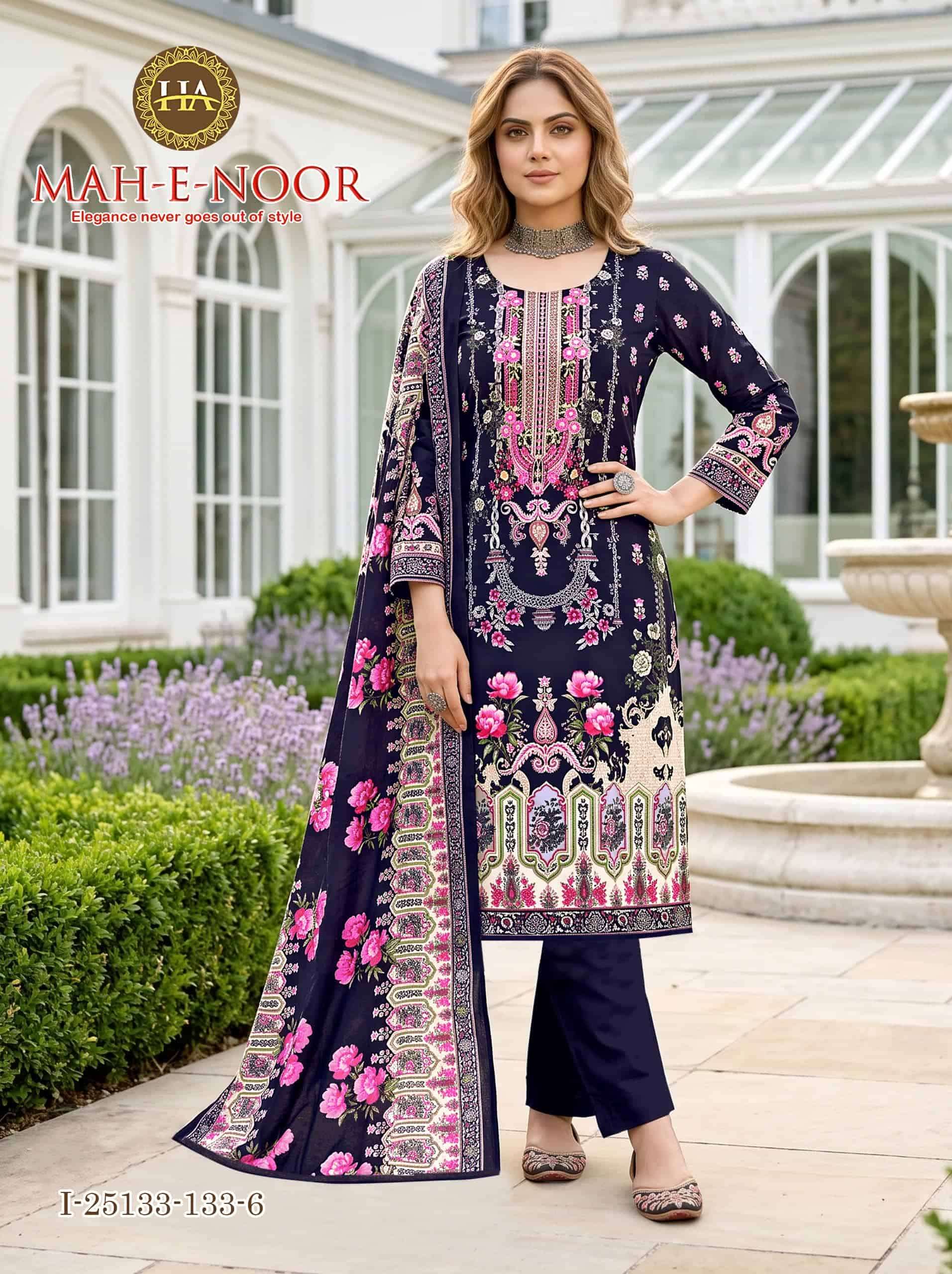 Harshit Fashion Hub Mah E Noor Rayon Dress Material