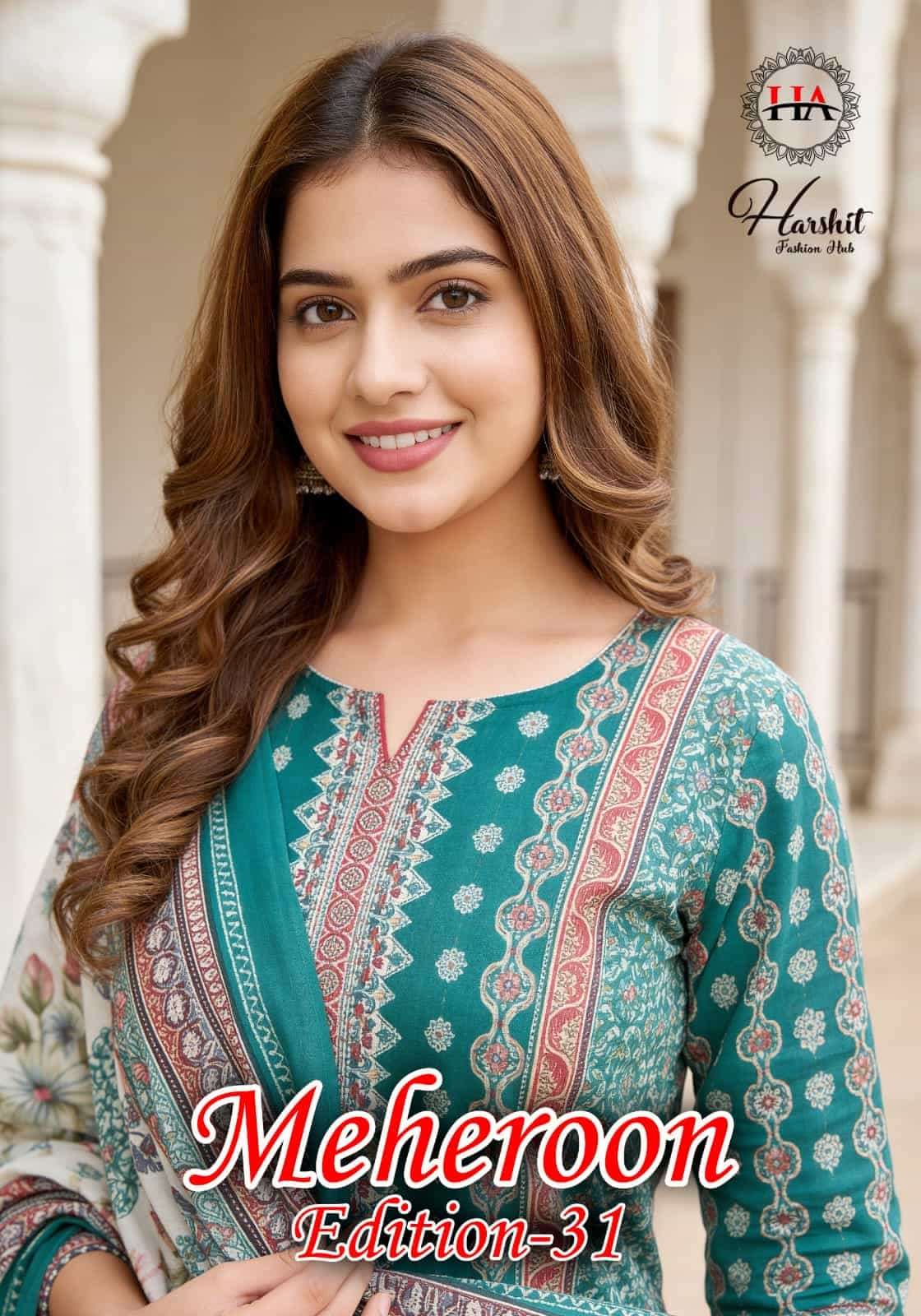 Harshit Fashion Hub Meheroon Edition 31 Designer Rayon Dress Material - Amrah Wholesale