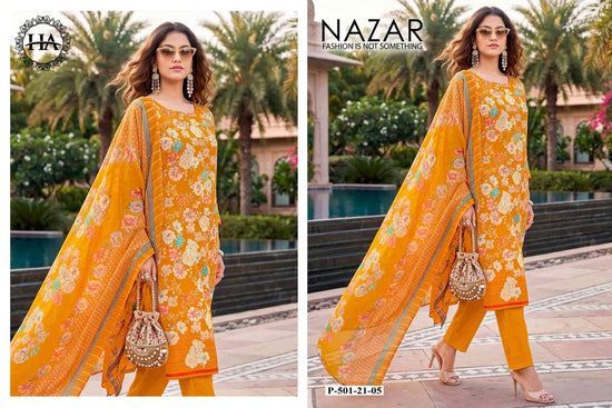 Harshit Fashion Hub Nazar Pure Discharge Zam Designer Print Dress Material - Amrah Wholesale