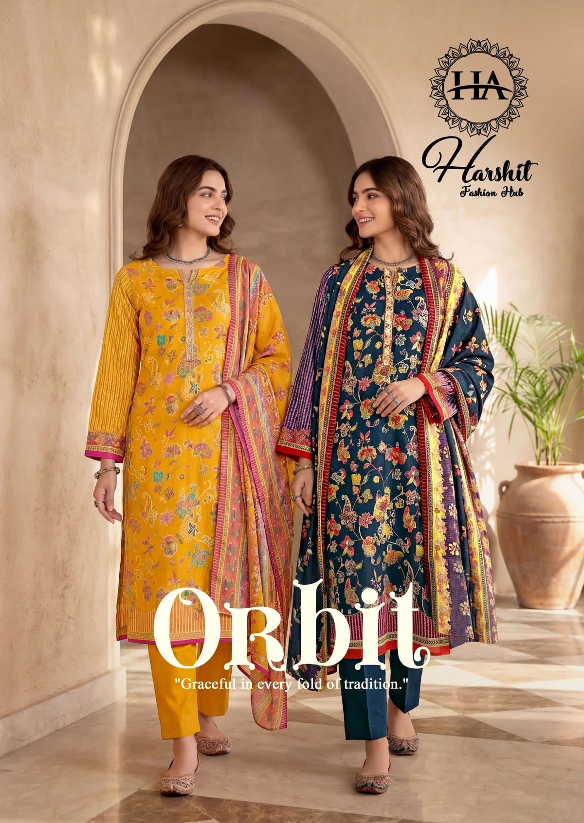 Harshit Fashion Hub Orbit Pure Zam Dress Material