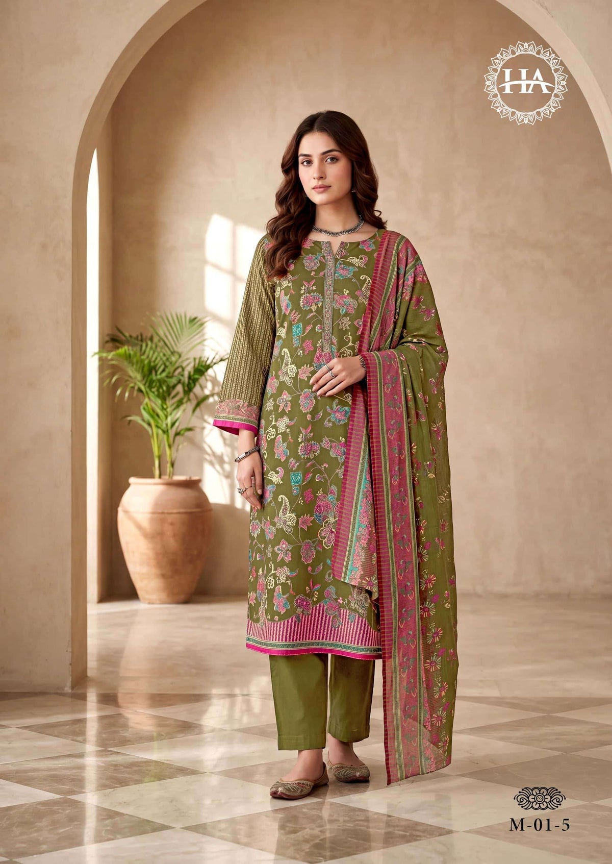 Harshit Fashion Hub Orbit Pure Zam Dress Material