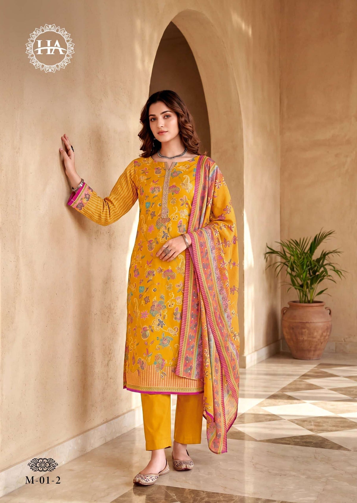Harshit Fashion Hub Orbit Pure Zam Dress Material