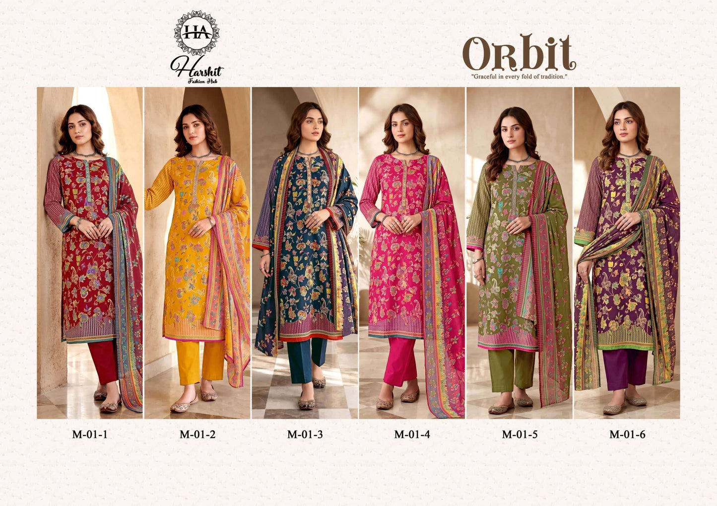 Harshit Fashion Hub Orbit Pure Zam Dress Material