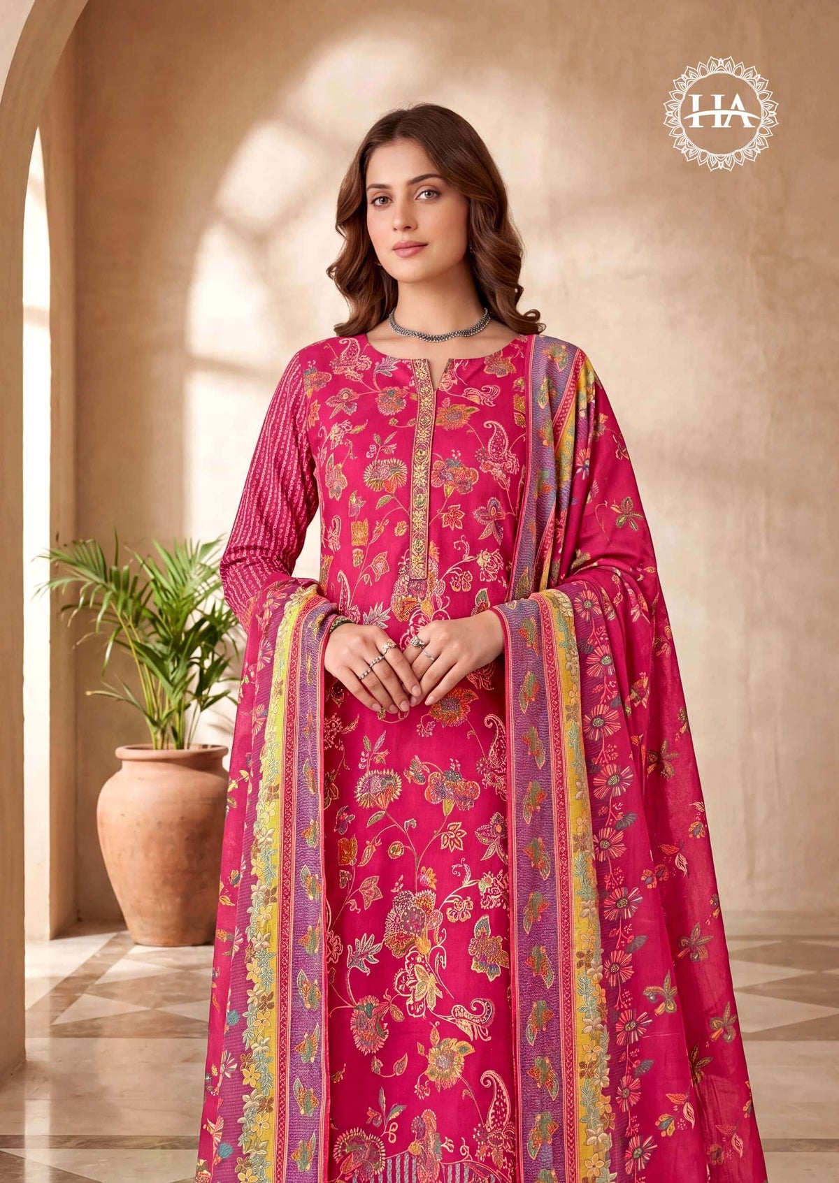Harshit Fashion Hub Orbit Pure Zam Dress Material