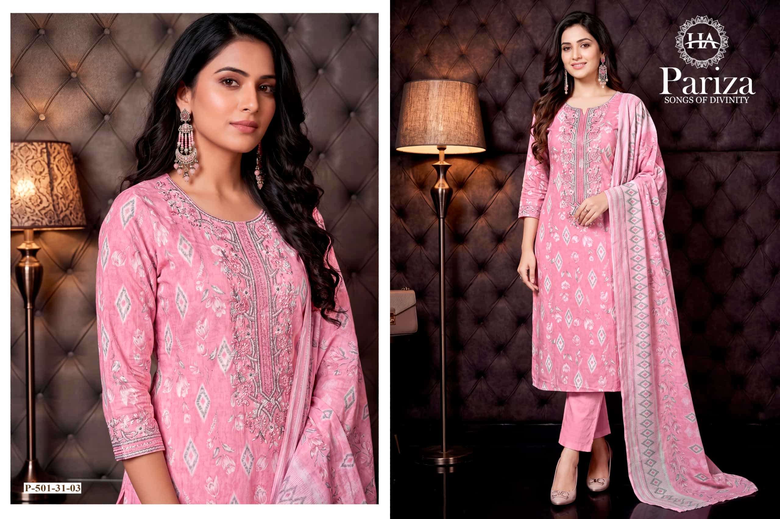 Harshit Fashion Hub Pariza Pure Cotton Printed Unstitched Dress Material