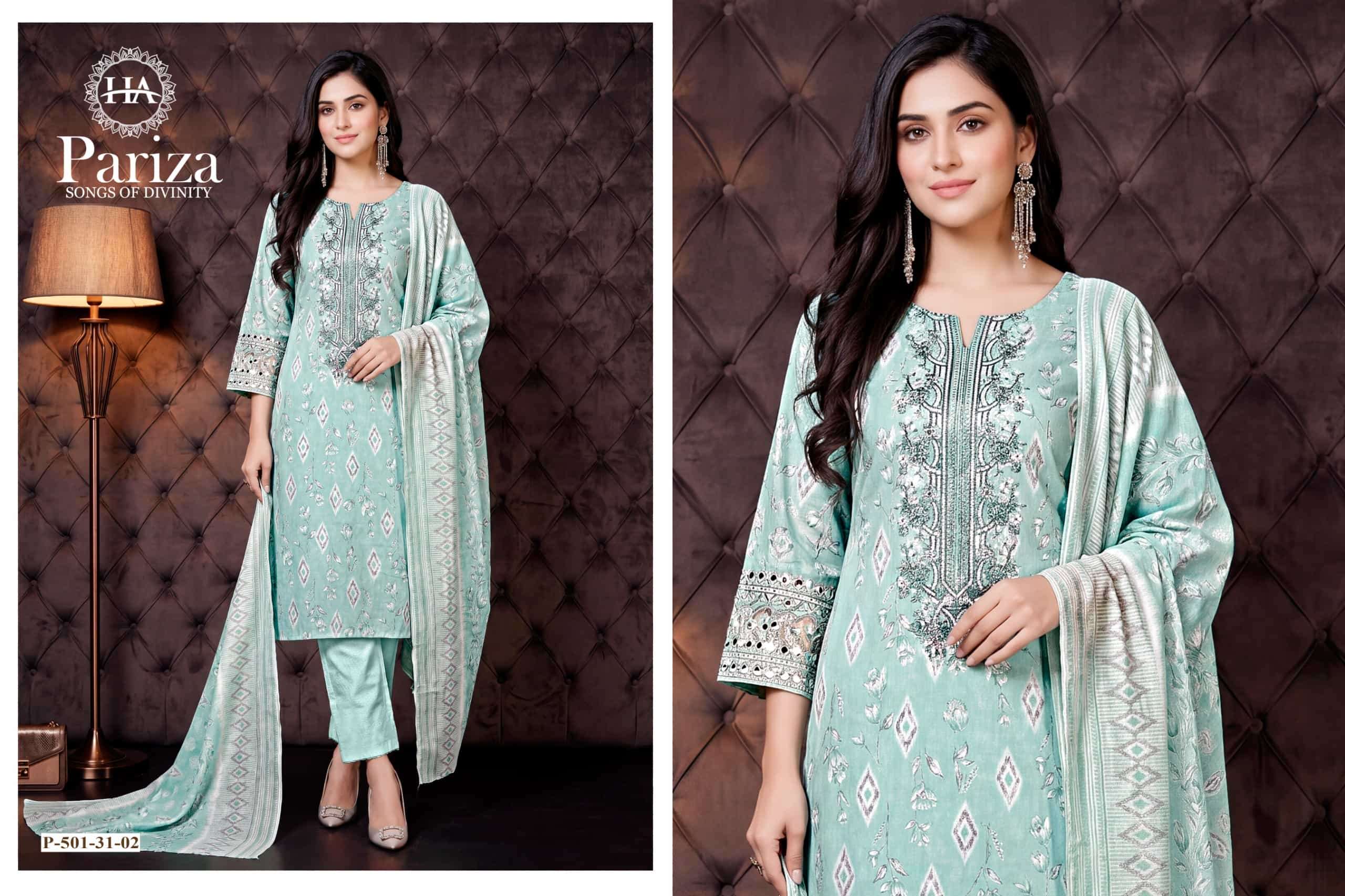 Harshit Fashion Hub Pariza Pure Cotton Printed Unstitched Dress Material