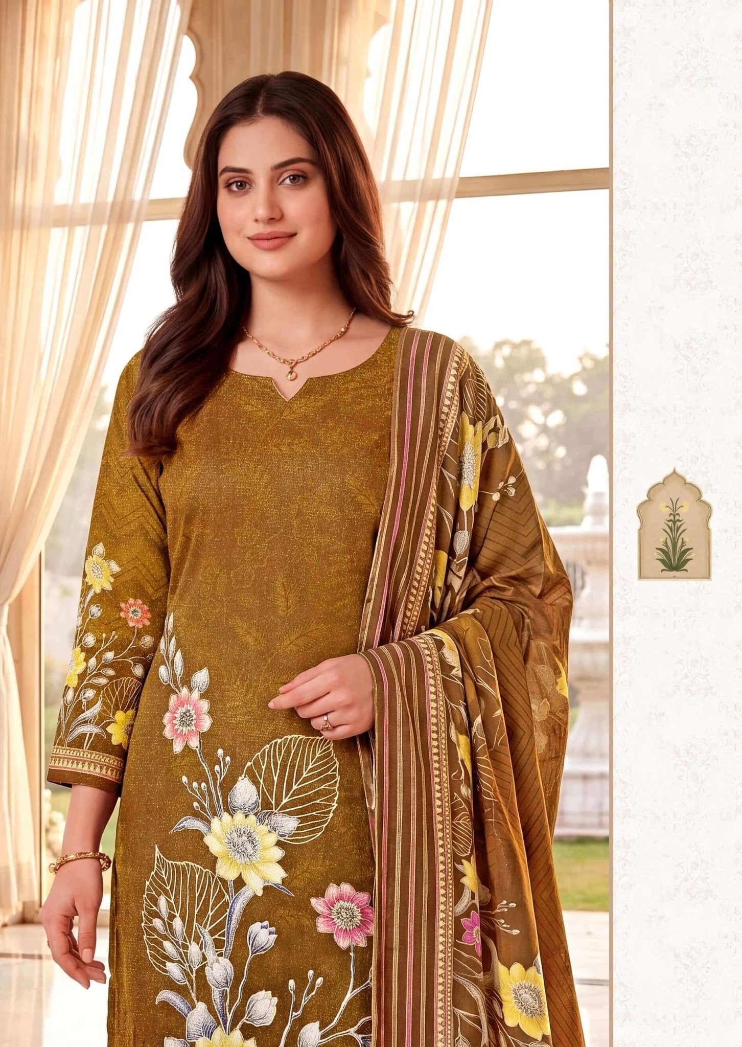 Harshit Fashion Hub Rosey Vol 6 Zam Cotton Khatli Work Dress Material - Amrah Wholesale