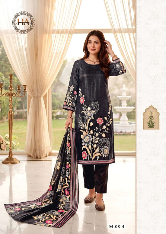 Harshit Fashion Hub Rosey Vol 6 Zam Cotton Khatli Work Dress Material - Amrah Wholesale