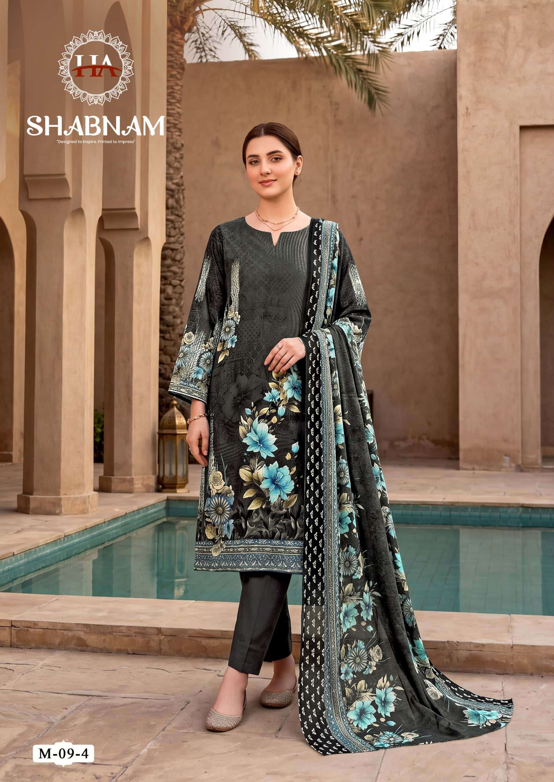 Harshit Fashion Hub Shabnam Pure Zam Designer Dress Material