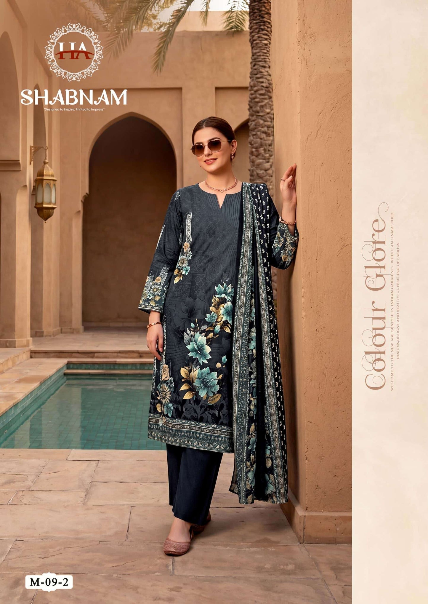 Harshit Fashion Hub Shabnam Pure Zam Designer Dress Material