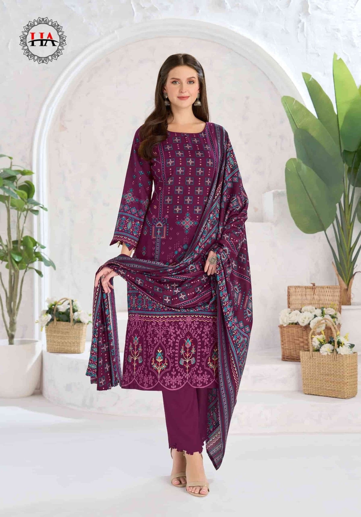 Harshit Fashion Hub Sonpari Rayon Dress Material - Amrah Wholesale