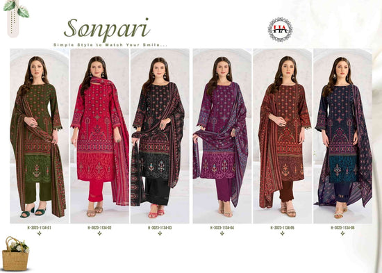 Harshit Fashion Hub Sonpari Rayon Dress Material - Amrah Wholesale