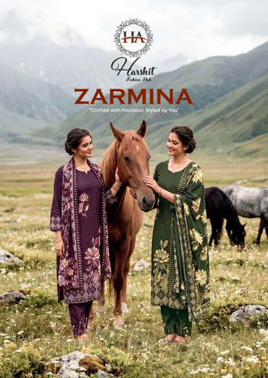 Harshit Fashion Hub Zarmina Pure Zam Designer Dress Material - Amrah Wholesale