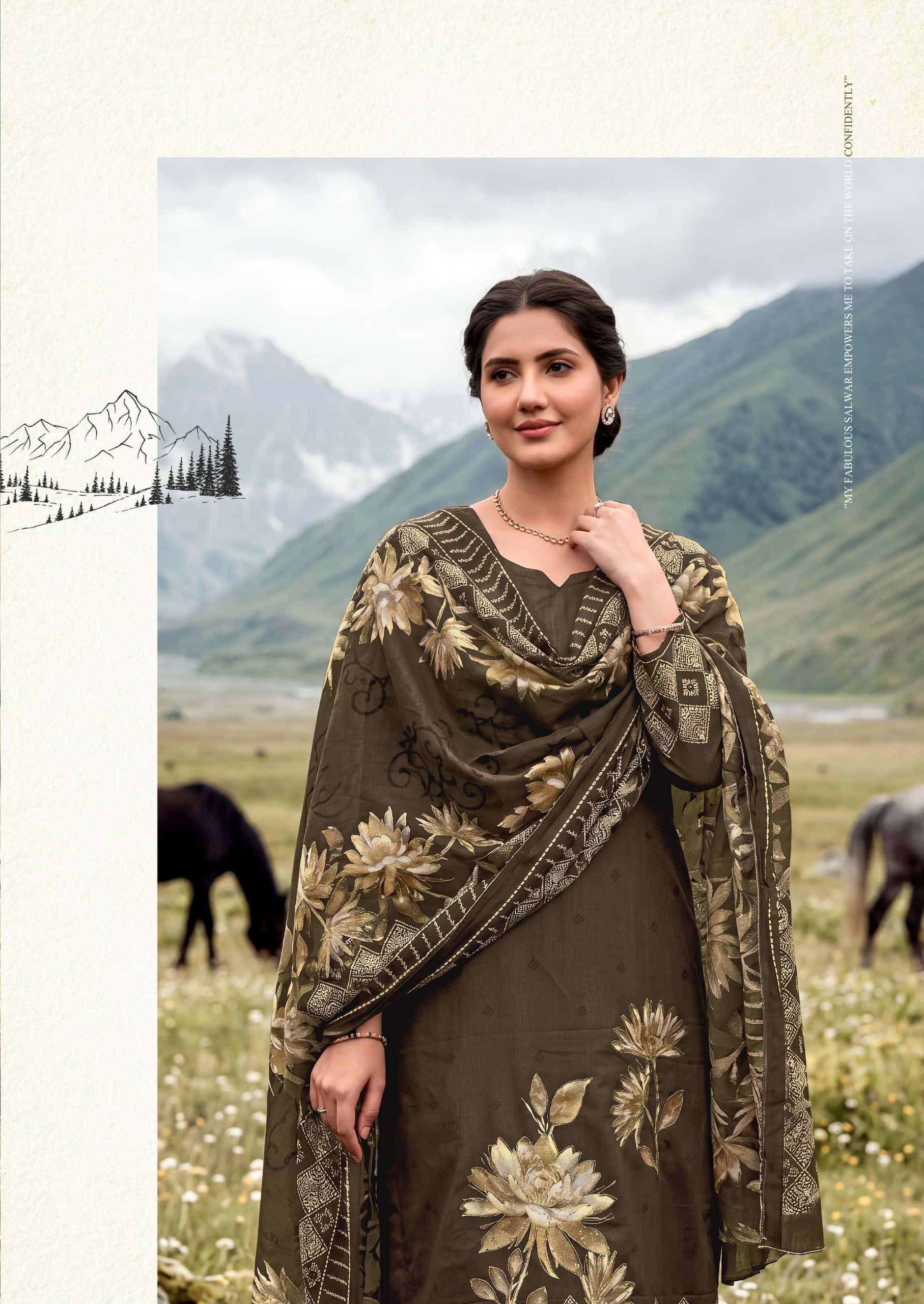 Harshit Fashion Hub Zarmina Pure Zam Designer Dress Material