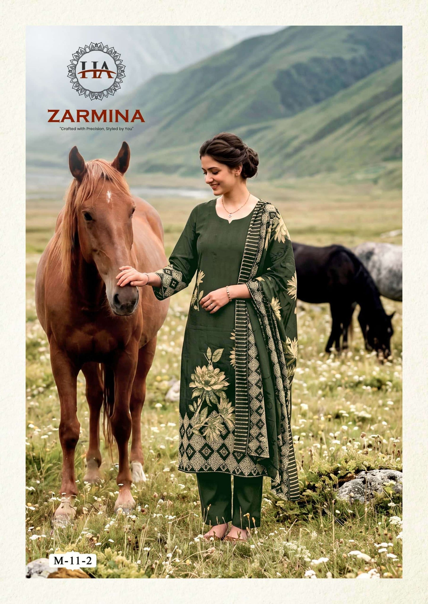 Harshit Fashion Hub Zarmina Pure Zam Designer Dress Material
