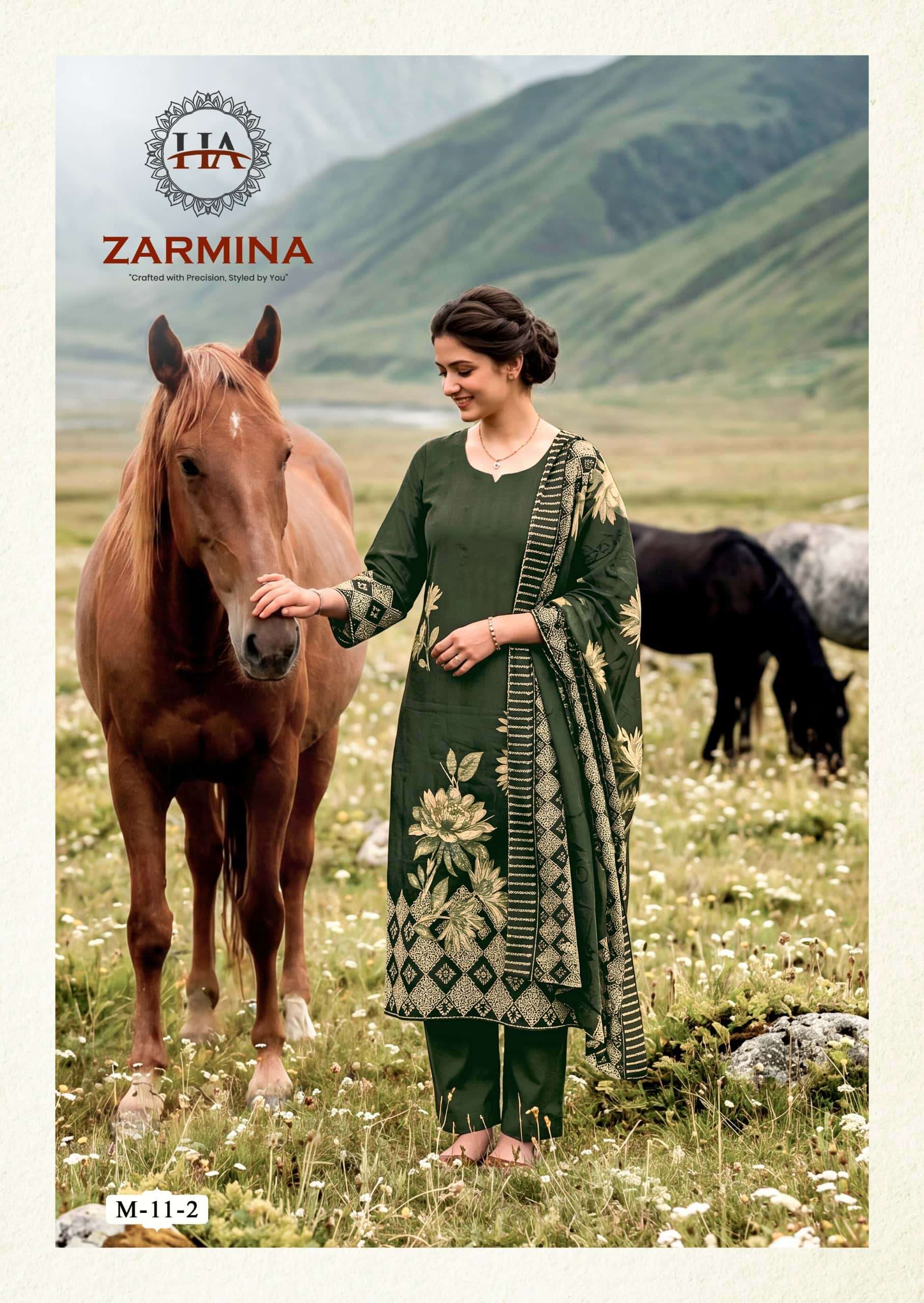 Harshit Fashion Hub Zarmina Pure Zam Designer Dress Material